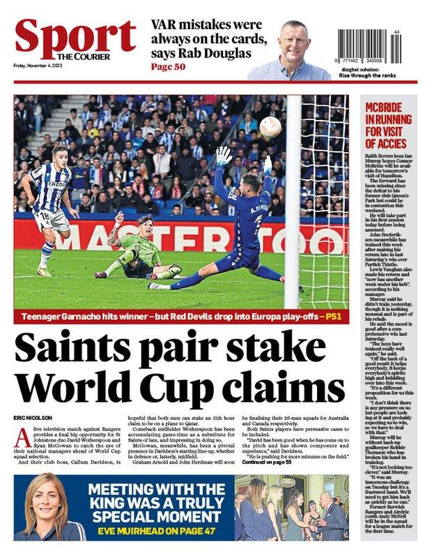 The Courier's back page