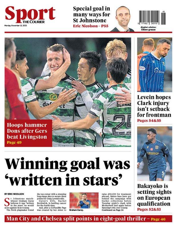 The back page of The Courier