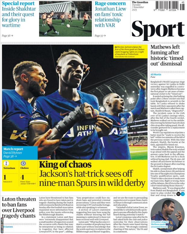 Guardian back page