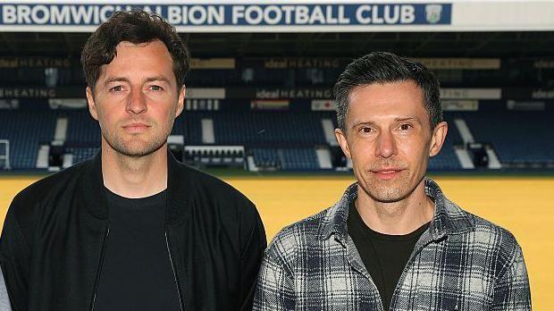 West Bromwich Albion sporting director Andrew Nestor stands alongside new head coach Ryan Mason