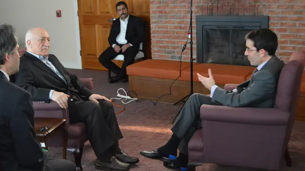 Gulen at his home being interviewed by the 91ȱ