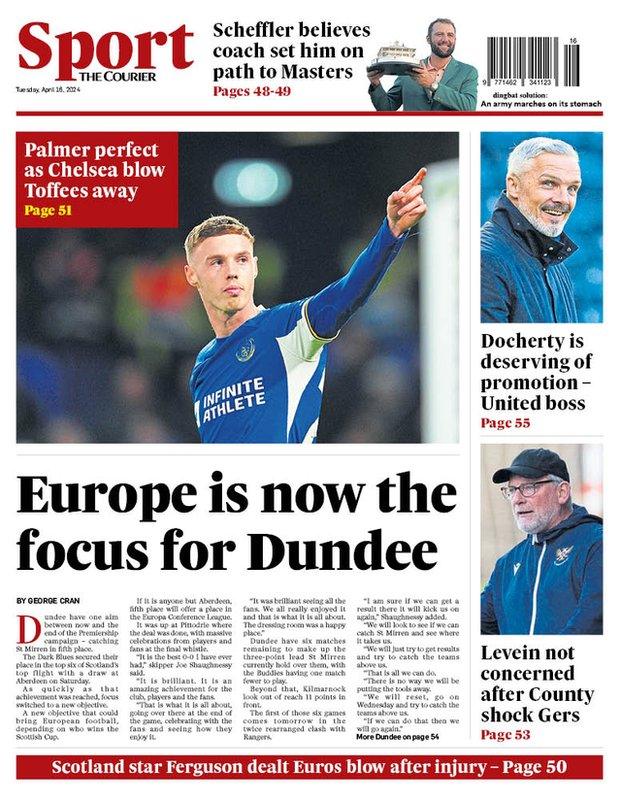 The back page of The Courier