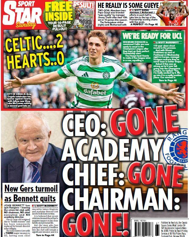 Star On Sunday back page