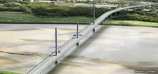 Artist's impression of Mersey Gateway bridge