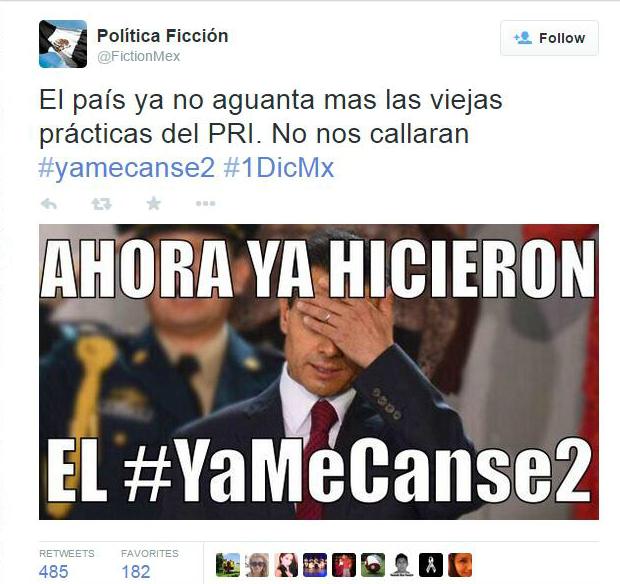 Tweet by Politica Ficcion @FictionMex