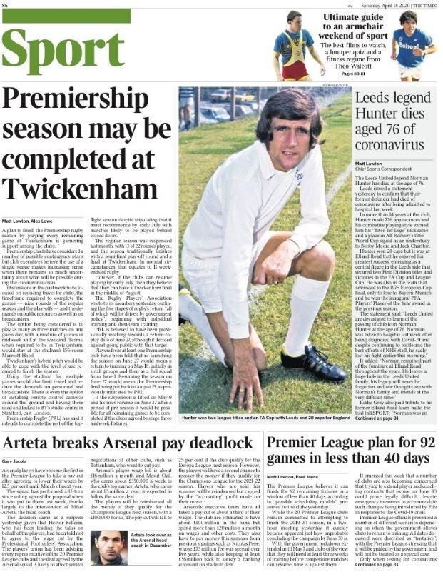 Saturday's Times