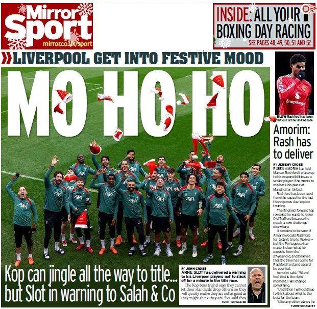 The back page of the Daily Mirror