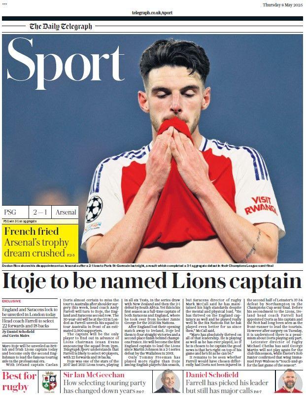 The Daily Telegraph sports section