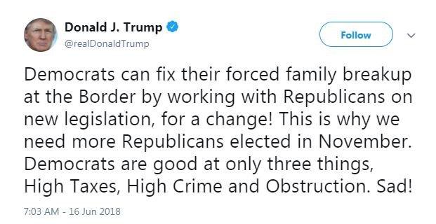 Trump tweets on immigration