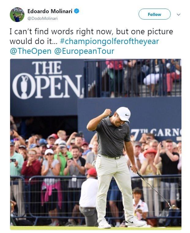 Edoardo Molinari tweets congratulations to his brother