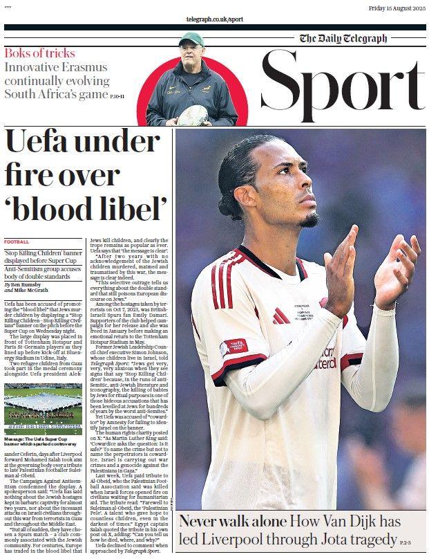 The Daily Telegraph sports section 