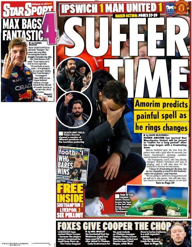 The back page of the Daily Star