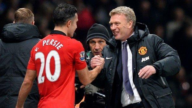 Robin van Persie and David Moyes