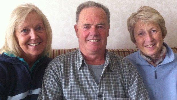 Ian Rayner (centre) with wife Alison (left) and Deborah Williams