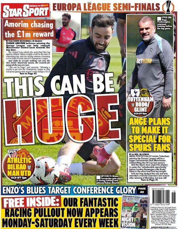 The back page of the Daily Star
