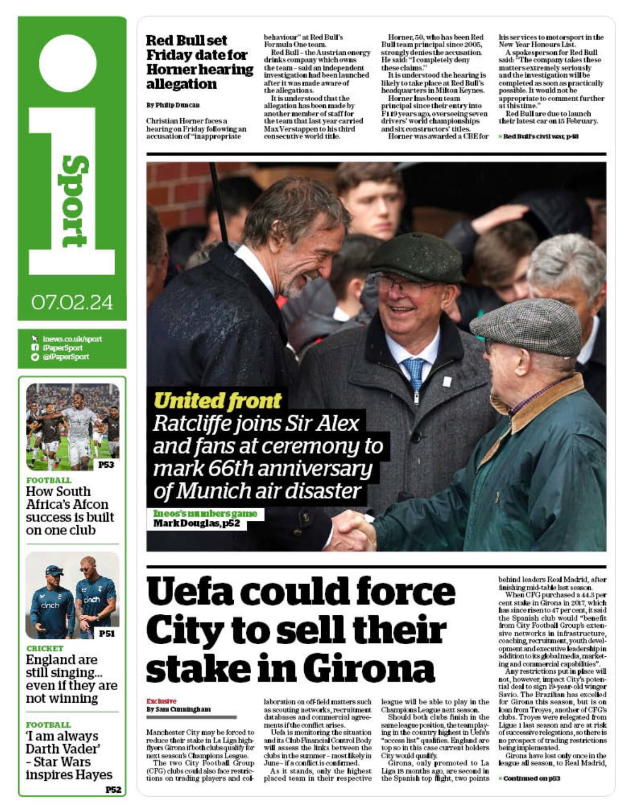 Wednesday's i back page