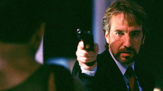 Bruce Willis and Alan Rickman in Die Hard