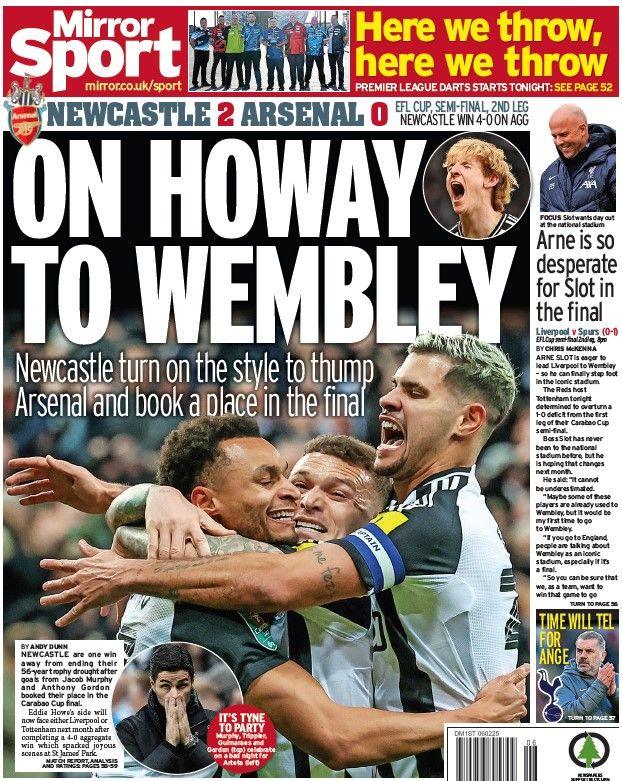 The Daily Mirror back page