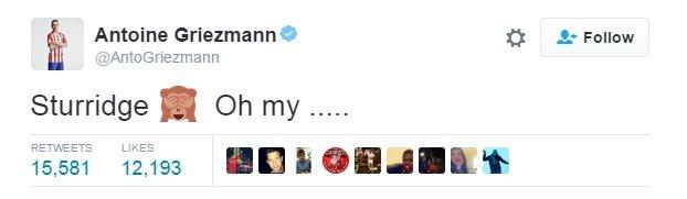 Antoine Griezmann tweet