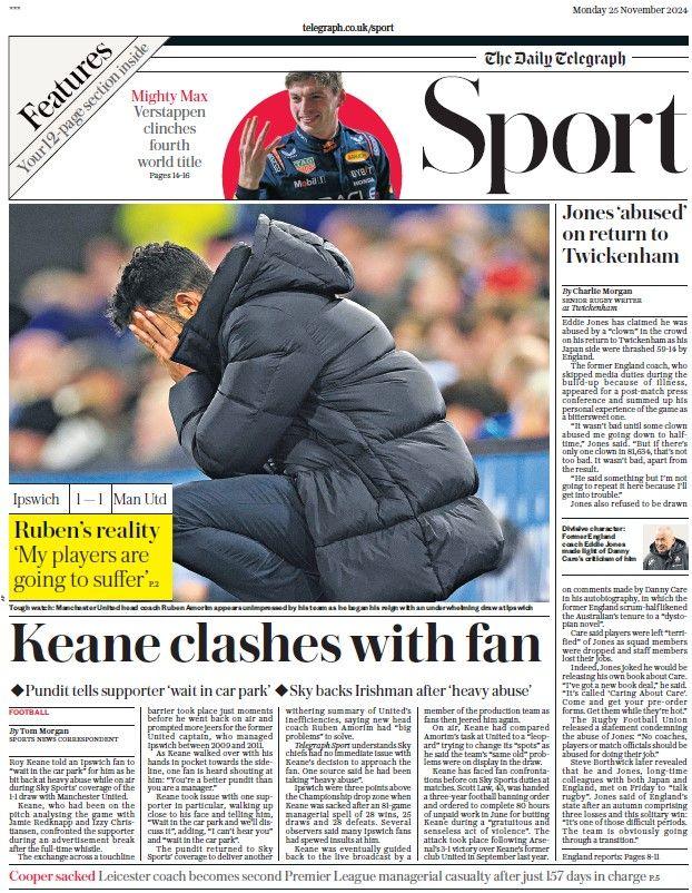 The Daily Telegraph sports section 