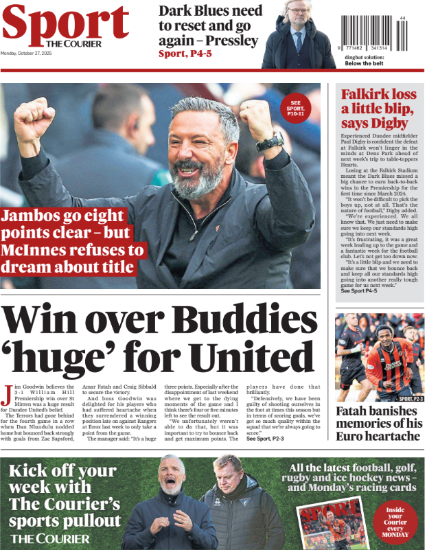 The Courier back page