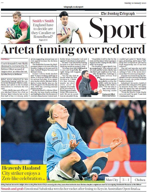  The Sunday Telegraph sports section