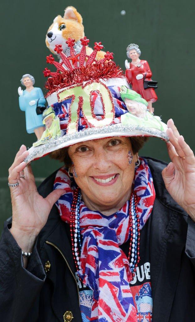 Donna Werner smiles at the Queen's 70th Jubilee