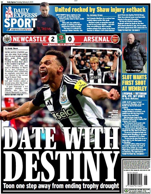 The Daily Express back page 