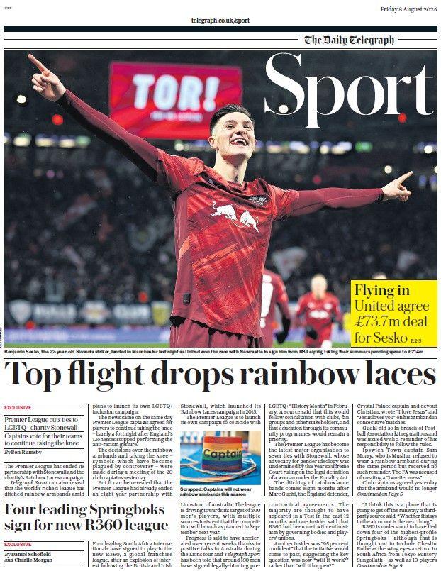 The Daily Telegraph sports section