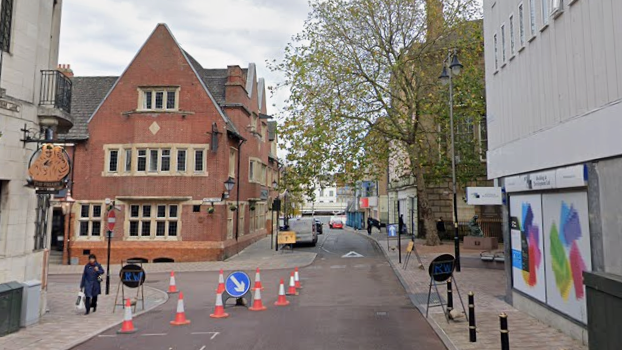 A Google Streetview screengrab of where Hotel Street meets Market Place South