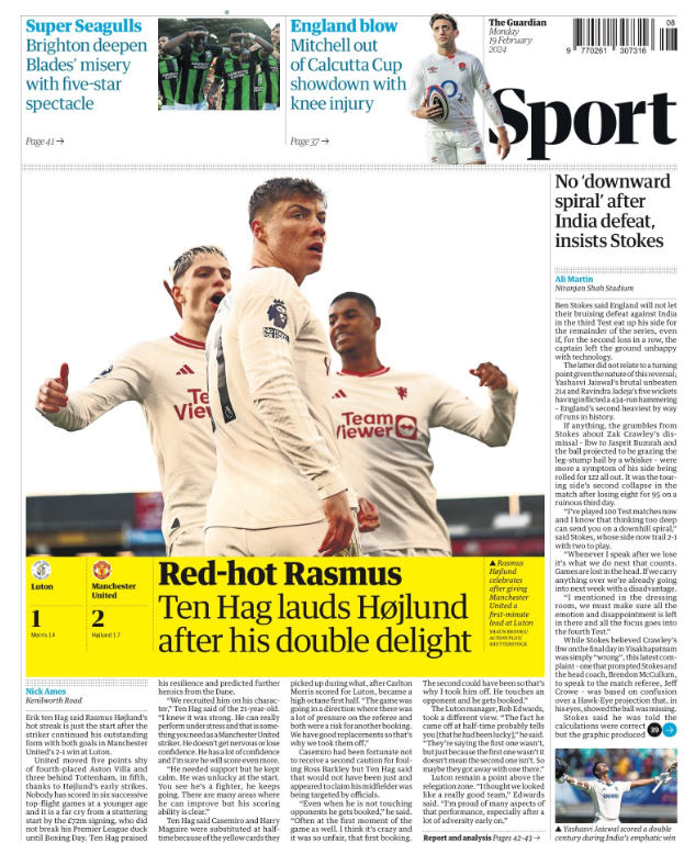 Guardian back page