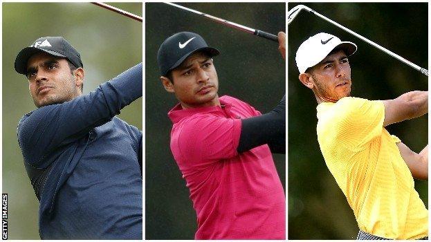 India's Shubhankar Sharma, United States golfer Julian Suri and England's Jack Singh Brar