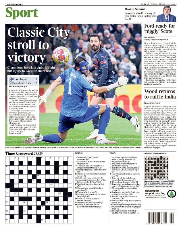 Times back page