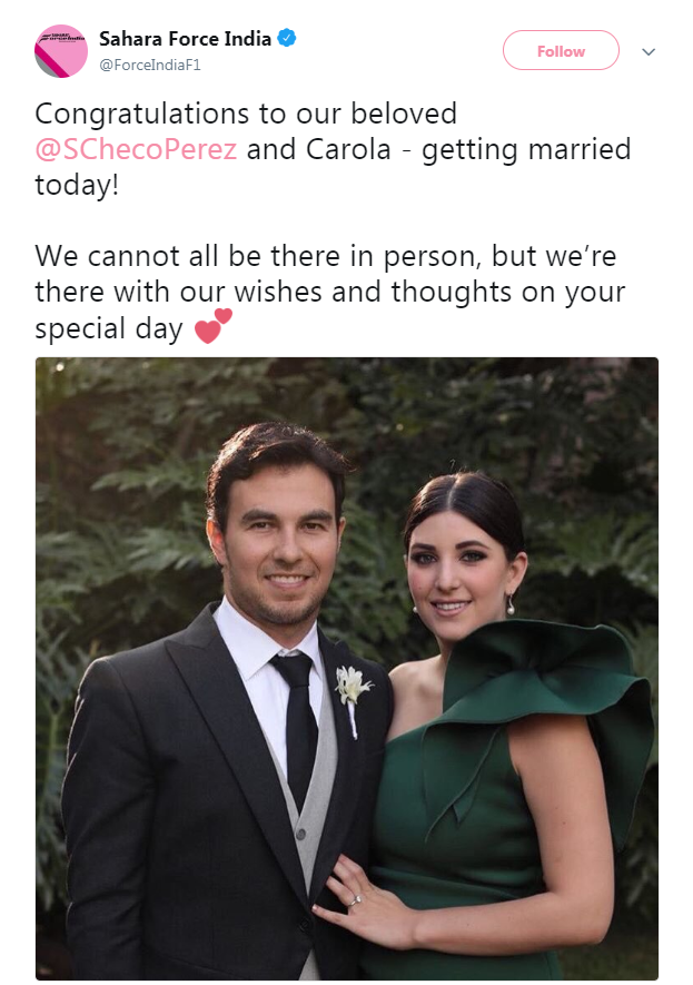 Sergio Perez and Carola Martinez