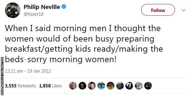 Phil Neville on Twitter