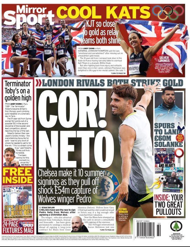 Back page of the Mirror