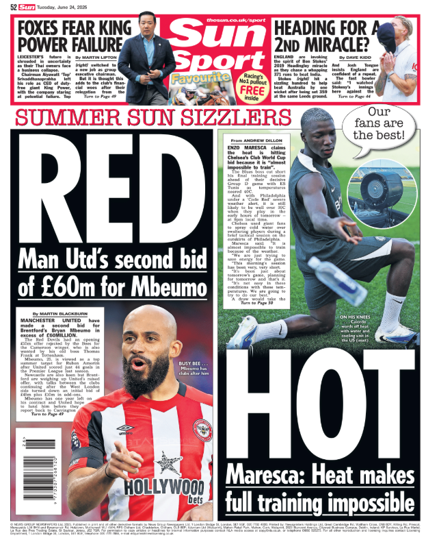 Sun back page