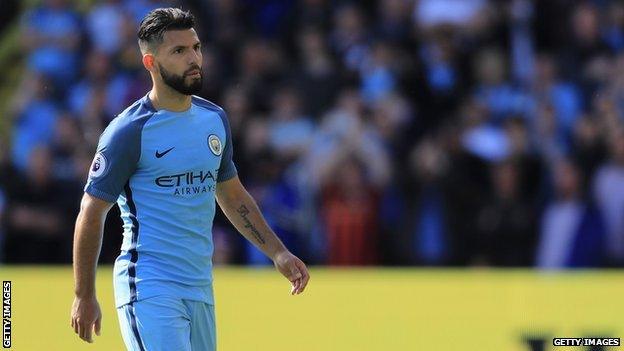 Sergio Aguero scored twice in Manchester City's win