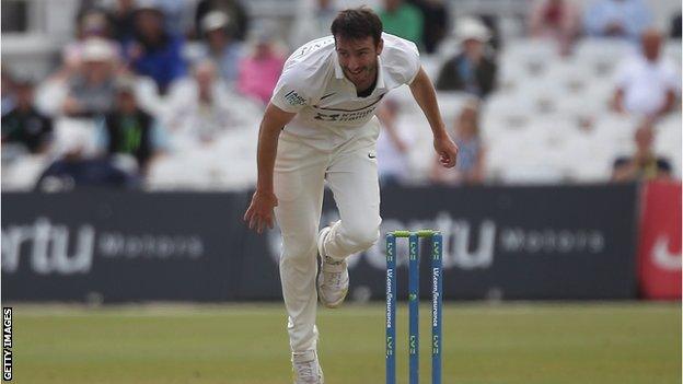 Middlesex's Toby Roland-Jones has taken 13 wickets in two Championship games against Glamorgan in 2022