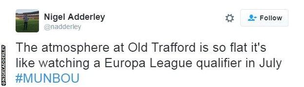 Old Trafford tweet