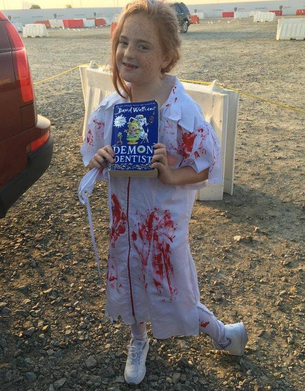 Charlotte lives in Abu Dhabi, United Arab Emirates, and dressed up as the Demon Dentist for World Book Day