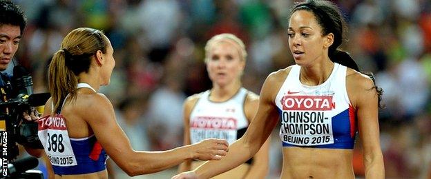 Jessica Ennis-Hill and Katarina Johnson-Thompson