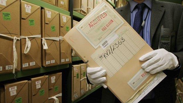 Documents stored in the National Archives