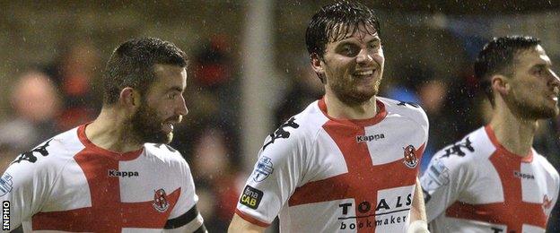 Colin Coates scored Crusaders' goal four minutes into the second half