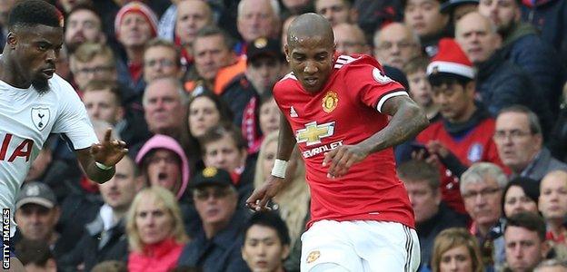 Ashley Young in action for Manchester United