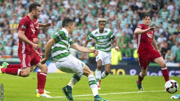 Tom Rogic scored an injury-time winner for Celtic at Hampden