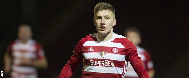 Hamilton Accies midfielder Greg Docherty