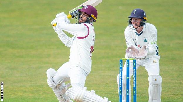 Saif Zaib (left) bats for Northants