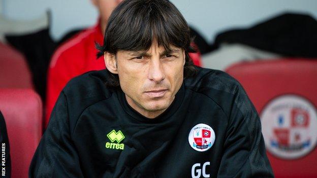 Crawley Town head coach Gabriele Cioffi