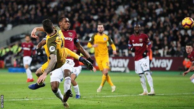 Shane Duffy scores his first premier League goal